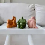 Soyut Düşünen Insan Biblo 3'lü Set, Ev Dekorasyon, Masa Süslemesi Heykel Seti Biblo, Oda Dekorasyonu