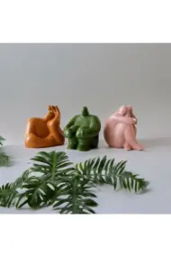 Soyut Düşünen Insan Biblo 3'lü Set, Ev Dekorasyon, Masa Süslemesi Heykel Seti Biblo, Oda Dekorasyonu - Görsel 4