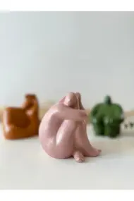 Soyut Düşünen Insan Biblo 3'lü Set, Ev Dekorasyon, Masa Süslemesi Heykel Seti Biblo, Oda Dekorasyonu - Görsel 5