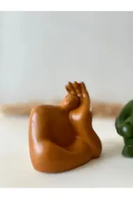 Soyut Düşünen Insan Biblo 3'lü Set, Ev Dekorasyon, Masa Süslemesi Heykel Seti Biblo, Oda Dekorasyonu - Görsel 8