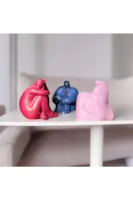 Soyut Düşünen Insan 3'lü Set, Ev Dekorasyonu, Masa Süslemesi Heykel Seti Biblo, Oda Dekorasyonu