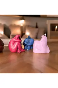 Soyut Düşünen Insan 3'lü Set, Ev Dekorasyonu, Masa Süslemesi Heykel Seti Biblo, Oda Dekorasyonu - Görsel 2