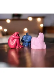 Soyut Düşünen Insan 3'lü Set, Ev Dekorasyonu, Masa Süslemesi Heykel Seti Biblo, Oda Dekorasyonu - Görsel 5