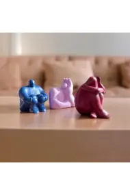 Soyut Düşünen Insan 3'lü Set, Ev Dekorasyonu, Masa Süslemesi Heykel Seti Biblo, Oda Dekorasyonu - Görsel 6