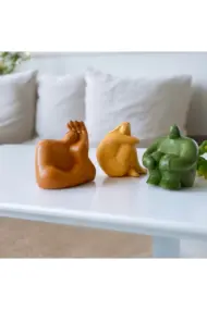 Soyut Düşünen Insan 3'lü Set, Ev Dekorasyonu, Masa Süslemesi Heykel Seti Biblo, Oda Dekorasyonu