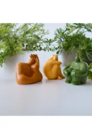 Soyut Düşünen Insan 3'lü Set, Ev Dekorasyonu, Masa Süslemesi Heykel Seti Biblo, Oda Dekorasyonu - Görsel 3