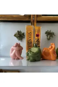 Soyut Düşünen Insan 3'lü Set, Ev Dekorasyonu, Masa Süslemesi Heykel Seti Biblo, Oda Dekorasyonu - Görsel 5