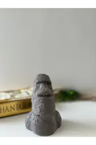 El Yapımı Beton Moai Paskalya Adası Dekoratif Heykel Hediyelik Biblo Ev Tasarım Dekoru - Görsel 6