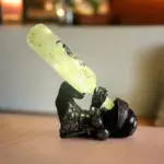 Gümüş Renkli Şövalye Figürlü Şarap Şişesi Tutucu Obje Ve Aydınlatma Şişesi Masa Üzeri Aplik