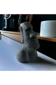 El Yapımı Beton Moai Paskalya Adası Dekoratif Heykel Hediyelik Ev Tasarım Dekoru - Görsel 4