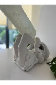 Şövalye Figürlü Şarap Şişesi Tutucu Obje Ve Aydınlatma Şişesi Masa Üzeri Aplik - Görsel 8