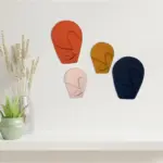 Modern Tasarım El Yapımı Özel Pigment Boya Uygulamalı Duvar Dekoru Maskeler