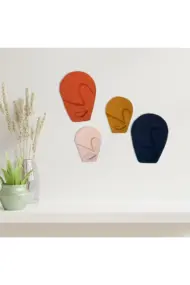 Modern Tasarım El Yapımı Özel Pigment Boya Uygulamalı Duvar Dekoru Maskeler