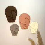 El Yapımı Özel Pigment Boya Uygulamalı Duvar Dekoru Maskeler