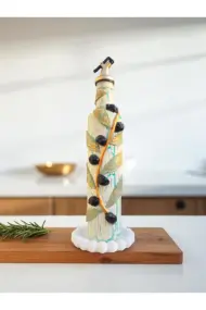 500 ML Kil Kabartma Uygulama Akdeniz ve Ege Dokunuşu El Yapımı Zeytinyağı & Üzüm Sirke Şişeleri, Ya