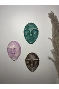 El Yapımı Duvar Maskları 3'lü Set - Görsel 2