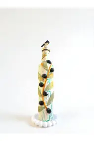 500 ML Kil Kabartma Uygulama Akdeniz ve Ege Dokunuşu El Yapımı Zeytinyağı & Üzüm Sirke Şişeleri, Ya - Görsel 3