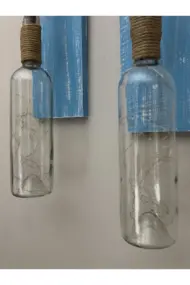 Mavi Tıpa Peri Led Işıklı Şarap Şişesi Duvar Aplik 2li Set, Ev Dekor, Bahçe Dekor,bar Dekor - Görsel 8