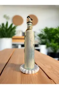 500 ML Kil Kabartma Uygulama Akdeniz ve Ege Dokunuşu El Yapımı Zeytinyağı & Üzüm Sirke Şişeleri, Ya - Görsel 8