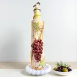 500 ML Kil Kabartma Uygulama Akdeniz -Ege Dokunuşu El Yapımı Zeytinyağı & Üzüm Sirke Şişe, Yağdanlık