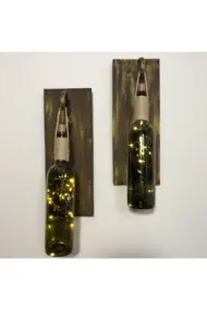 Led Işıklı Ceviz Renkli Duvar Aplik 2'li Set - Görsel 5