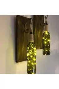 Led Işıklı Ceviz Renkli Duvar Aplik 2'li Set - Görsel 6