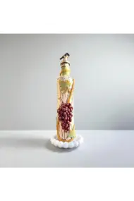 500 ML Kil Kabartma Uygulama Akdeniz -Ege Dokunuşu El Yapımı Zeytinyağı & Üzüm Sirke Şişe, Yağdanlık - Görsel 3