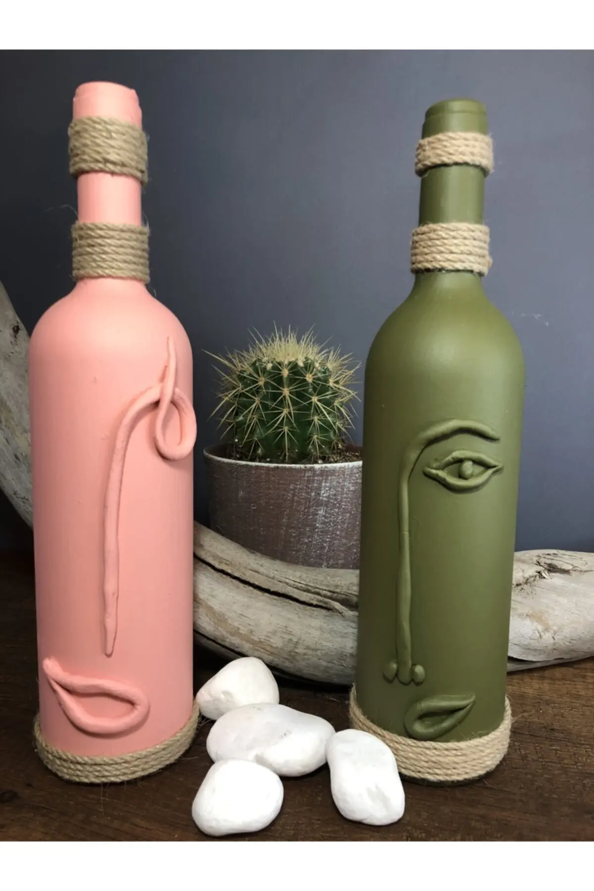 6458124786329-img-1_org_zoom Dekoratif Şarap Şişeleri 2'li Set - Görsel 1