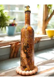 El Yapımı Altın Varaklı Yağdanlık Tasarım Sunum Standı ile Şık Mutfaklar ve Sofralar - Görsel 3