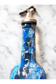 El Yapımı Gümüş Varaklı Yağdanlık Tasarım Sunum Standı ile Şık Mutfaklar ve Sofralar - Görsel 4