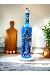 El Yapımı Gümüş Varaklı Yağdanlık Tasarım Sunum Standı ile Şık Mutfaklar ve Sofralar - Görsel 6