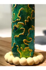 El Yapımı Altın Varaklı Yağdanlık Tasarım Sunum Standı ile Şık Mutfaklar ve Sofralar - Görsel 4