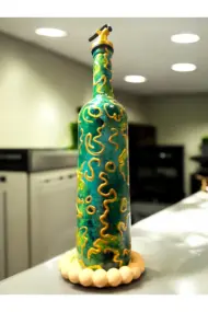 El Yapımı Altın Varaklı Yağdanlık Tasarım Sunum Standı ile Şık Mutfaklar ve Sofralar - Görsel 7