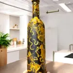 El Yapımı Altın Varaklı Yağdanlık Tasarım Sunum Standı ile Şık Mutfaklar ve Sofralar