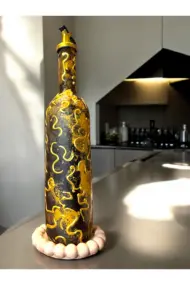 El Yapımı Altın Varaklı Yağdanlık Tasarım Sunum Standı ile Şık Mutfaklar ve Sofralar - Görsel 2