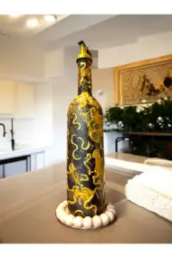 El Yapımı Altın Varaklı Yağdanlık Tasarım Sunum Standı ile Şık Mutfaklar ve Sofralar - Görsel 6