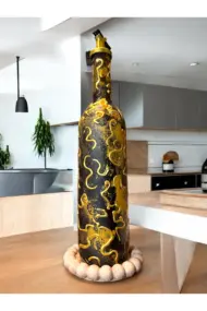 El Yapımı Altın Varaklı Yağdanlık Tasarım Sunum Standı ile Şık Mutfaklar ve Sofralar - Görsel 7