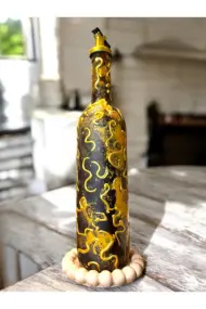 El Yapımı Altın Varaklı Yağdanlık Tasarım Sunum Standı ile Şık Mutfaklar ve Sofralar - Görsel 8