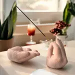 El Formunda Beton Tütsülük ve Dekoratif El Objeleri - Minimalist El Yapımı Tütsü Standı Tasarım