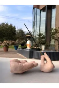 El Formunda Beton Tütsülük ve Dekoratif El Objeleri - Minimalist El Yapımı Tütsü Standı Tasarım - Görsel 3