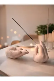 El Formunda Beton Tütsülük ve Dekoratif El Objeleri - Minimalist El Yapımı Tütsü Standı Tasarım - Görsel 7