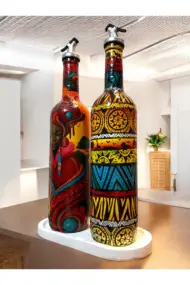 Asya Kabile Kültürlerinden İlham Alan Etnik Motiflerle El Yapımı Yağdanlık, Sosluk, Sirkelik Seti-M - Görsel 3