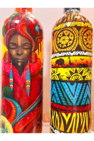 Asya Kabile Kültürlerinden İlham Alan Etnik Motiflerle El Yapımı Yağdanlık, Sosluk, Sirkelik Seti-M - Görsel 4