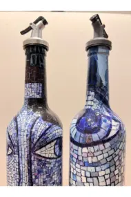 Anadolu Mozaik Sanatı Motifli Soyut Tasarım Yağdanlık Seti-Sirkelik Sosluk Seti- Ev ve Mutfak - Görsel 6