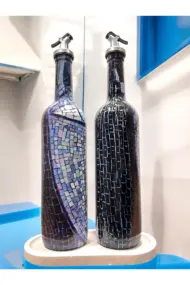 Anadolu Mozaik Sanatı Motifli Soyut Tasarım Yağdanlık Seti-Sirkelik Sosluk Seti- Ev ve Mutfak - Görsel 7