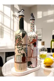 Latin Amerikalı Kadın ve Kaktüs Desenli Özel Tasarım Yağdanlık-Sirkelik Sosluk Seti- Ev ve Mutfak D - Görsel 3