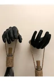 El Figürlü Duvar Lambası – PİLLİ LED Işıklı Dekoratif Şişe Aydınlatma | El Yapımı Dekor - Görsel 8