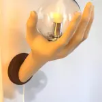 Özel Tasarım El Figürlü Duvar Lambası, Dekoratif Aydınlatma, Cam Küreli Tasarım, Ev ofis Dekor