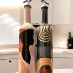 El Yapımı Dekoratif Minimalist Afro Kadın ve Geometrik Desenli Yağdanlık Seti, Sosluk, Sirkelik, Mu