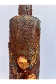 Altın Yaldız Detaylı Antik Antik Eskitme El yapımı Yağdanlık, Sosluk, Sirkelik, Mutfak Tasarımı, Ev - Görsel 8